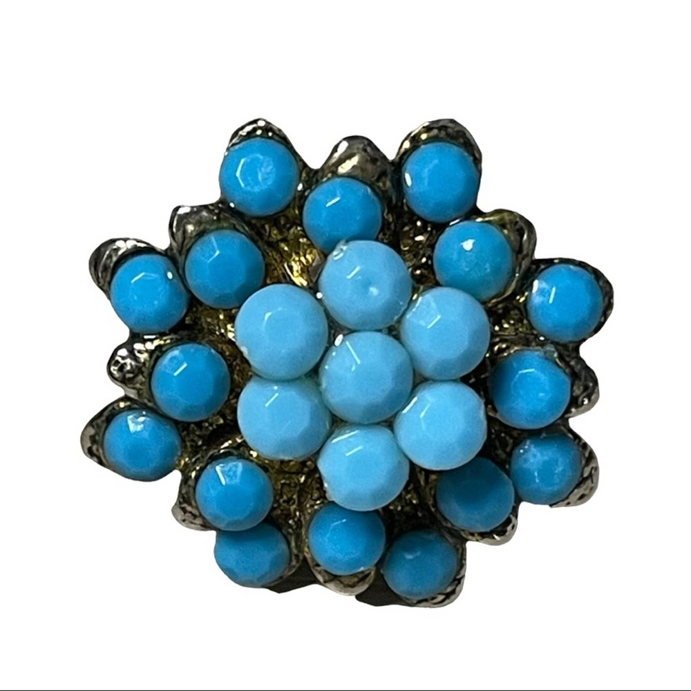 Turquoise Color Statement Ring - image 1
